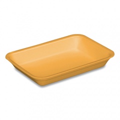 Pactiv Evergreen Supermarket Tray, #4D, 8.63 x 6.56 x 1.27, Yellow, 400/Carton (51P304D)
