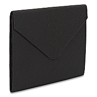 Smead Soft Touch Cloth Expanding Files, 2" Expansion, 1 Section, Snap Closure, Letter Size, Black (SMD70920)