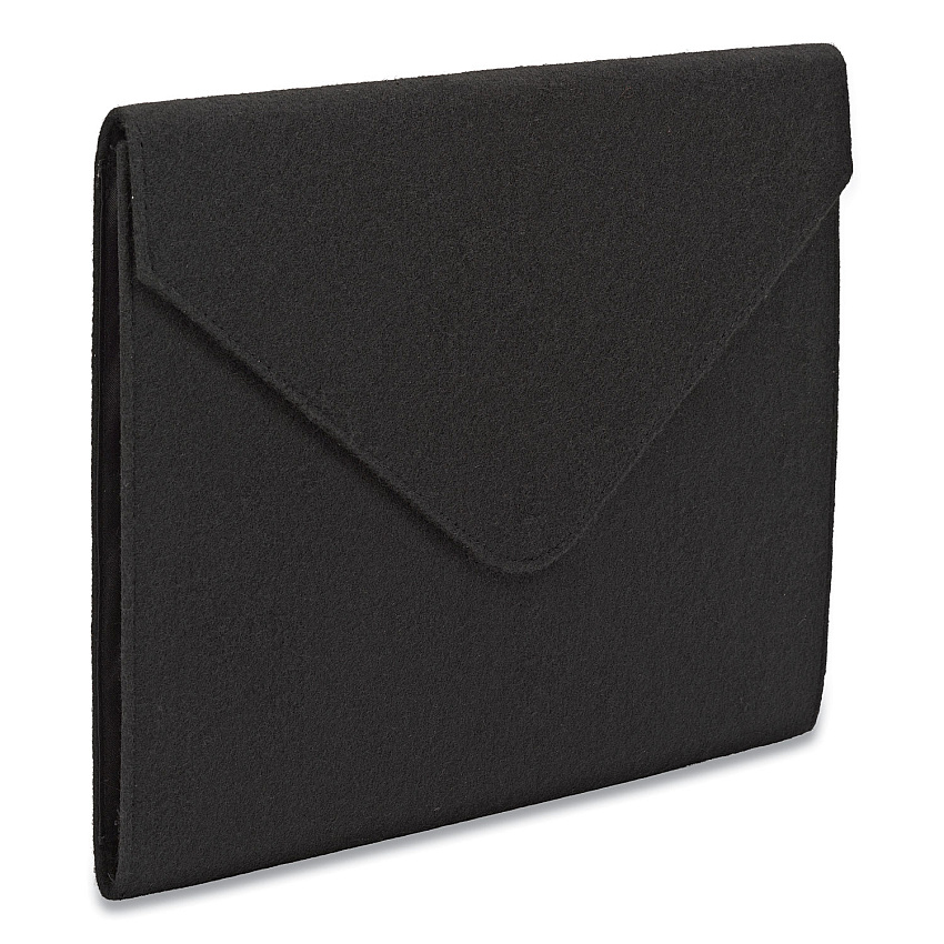 Smead Soft Touch Cloth Expanding Files, 2" Expansion, 1 Section, Snap Closure, Letter Size, Black (SMD70920)