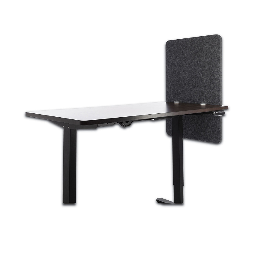 Lumeah Desk Modesty Adjustable Height Desk Screen Cubicle Divider and Privacy Partition, 23.5 x 1 x 36, Polyester, Ash (GN1LUDM24361A)