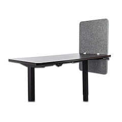 Lumeah Desk Modesty Adjustable Height Desk Screen Cubicle Divider and Privacy Partition, 23.5 x 1 x 36, Polyester, Gray (GN1LUDM24361G)