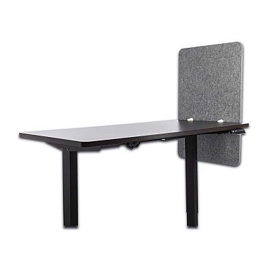Lumeah Desk Modesty Adjustable Height Desk Screen Cubicle Divider and Privacy Partition, 23.5 x 1 x 36, Polyester, Gray (GN1LUDM24361G)