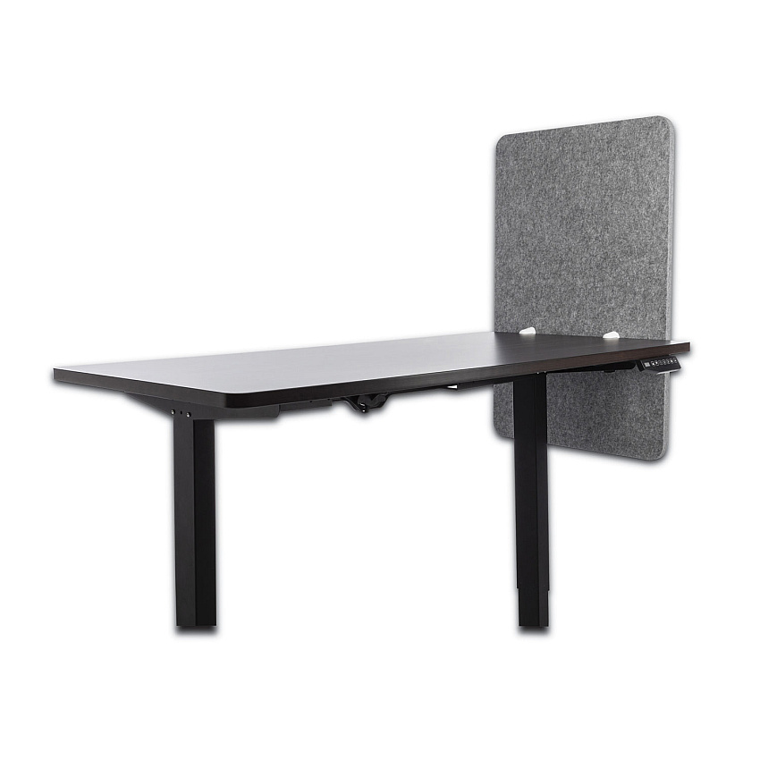Lumeah Desk Modesty Adjustable Height Desk Screen Cubicle Divider and Privacy Partition, 23.5 x 1 x 36, Polyester, Gray (GN1LUDM24361G)