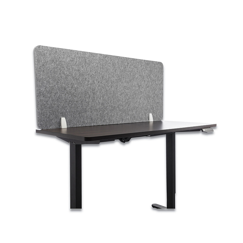Lumeah Desk Screen Cubicle Panel and Office Partition Privacy Screen, 54.5 x 1 x 23.5, Polyester, Gray (GN1LUDS55241G)