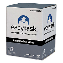 HOSPECO Easy Task F310 Wiper, Quarterfold, 1-Ply, 10 x 13, White, Zipper Bag, 175/Bag (HOSNETF310QZGW)