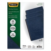 Fellowes Expressions Classic Grain Texture Presentation Covers for Binding Systems, Navy, 11.25 x 8.75, Unpunched, 200/Pack (52136)