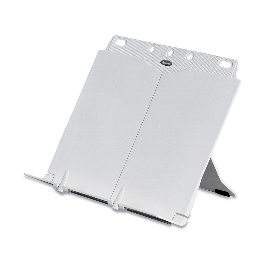 Fellowes BookLift Copyholder, One Book/Pad Capacity, Plastic, Platinum (FEL21100)