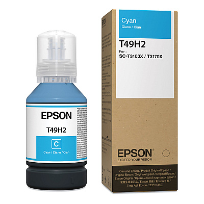 Epson T49H200 (T49H) Ink Bottles, 140 mL, Cyan
