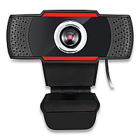 Adesso CyberTrack H3 720P HD USB Webcam with Microphone, 1280 pixels x 720 pixels, 1.3 Mpixels, Black
