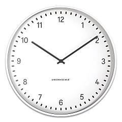 Union & Scale Essentials Contemporary Round Wall Clock, 15" Overall Diameter, White Case, 1 AA (sold separately) (UOS24411459)