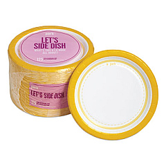 Perk Everyday Paper Plates, 6" dia, White/Yellow, 125/Pack (PRK24375258)