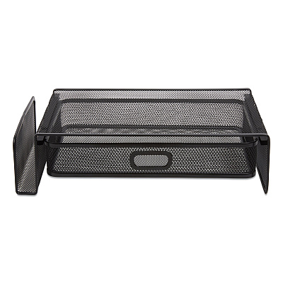 TRU RED Telestand Mesh Stand for Desktop Phone, 15.16 x 9.37 x 4.33, Black (TUD24402463)