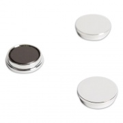 U Brands Board Magnets, Circles, Silver, 1.25" Diameter, 10/Pack (IM130809)