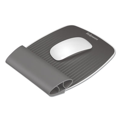 Fellowes I-Spire Wrist Rocker Mouse Pad with Wrist Rest, 7.81 x 10, Gray (9311801)
