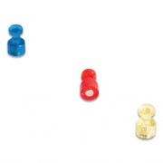 U Brands Magnetic Push Pins, Assorted Colors, 0.75" Diameter, 6/Pack (IM356601)