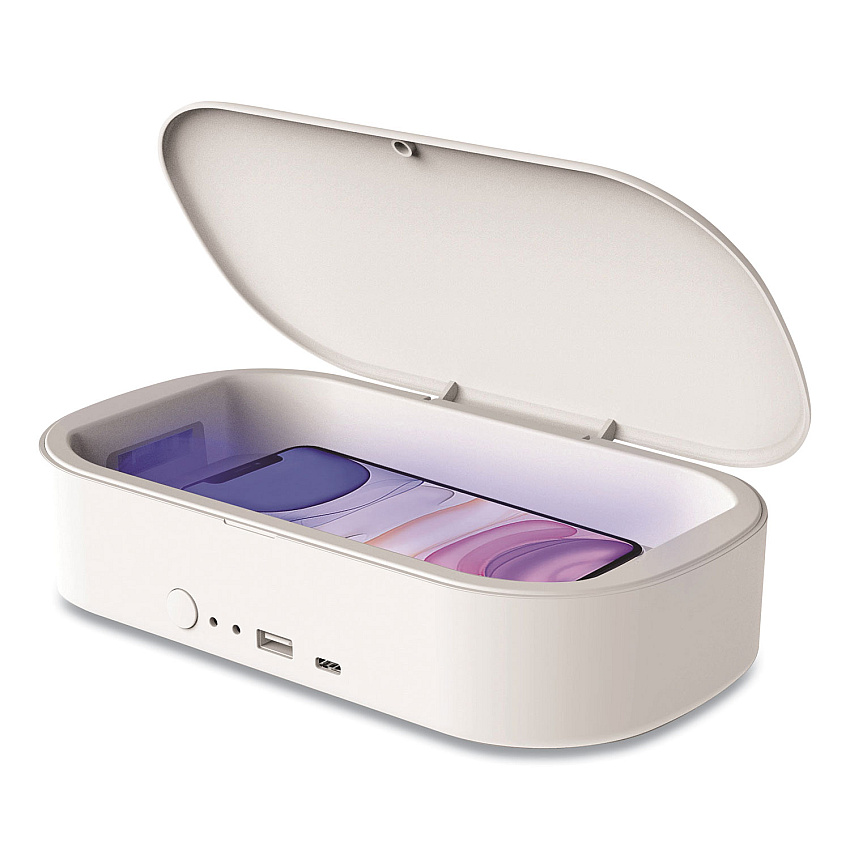 NuvoMed Portable UV Sterilizer for Mobile Phones, White (NMDPUS60883)