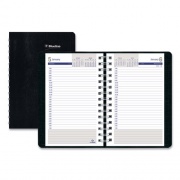 Blueline DuraGlobe Daily Planner, 30-Minute Appointments, 8 x 5, Black Soft Cover, 12-Month (Jan to Dec): 2023 (C21021T)