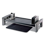 Fellowes Professional Series Flat Panel Workstation, 25.88" x 11.5" x 2.5" to 4.5", Black/Silver, Supports 40 lbs (8037401)