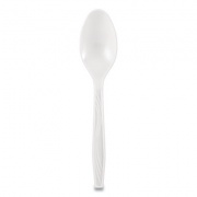 Berkley Square Elegant Dinnerware Heavyweight Cutlery, Polystyrene, Spoon, White, 500/Box (1073010)