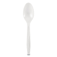 Berkley Square Elegant Dinnerware Heavyweight Cutlery, Polystyrene, Spoon, White, 500/Box (BSQ1073010)