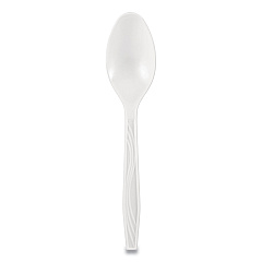 Berkley Square Elegant Dinnerware Heavyweight Cutlery, Polystyrene, Spoon, White, 500/Box (BSQ1073010)