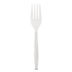 Berkley Square Elegant Dinnerware Heavyweight Cutlery, Polystyrene, Fork, White, 500/Box (BSQ1072010)