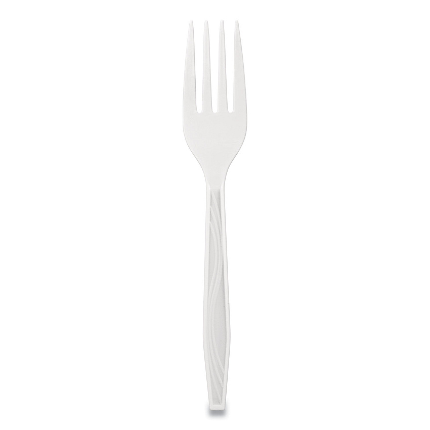 Berkley Square Elegant Dinnerware Heavyweight Cutlery, Polystyrene, Fork, White, 500/Box (BSQ1072010)