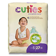 Cuties Premium Jumbo Diapers, Size 5, Over 27 lbs, 108/Carton (CTJCR5001)