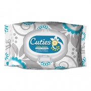 Cuties Premium Wipes, Unscented, 72 Wipes/Pack, 12 Packs/Carton (CR16413)