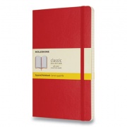 Moleskine Classic Softcover Notebook, 1 Subject, Quadrille Rule, Scarlet Red Cover, 8.25 x 5 (854641XX)