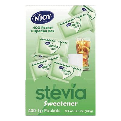 N'Joy Stevia Artificial Sweetener, 0.4 oz. 400 Packets/Box (NJO83221)
