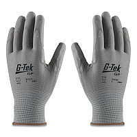 G-Tek GP Polyurethane-Coated Nylon Gloves, Small, Gray, 12 Pairs (PID33G125S)