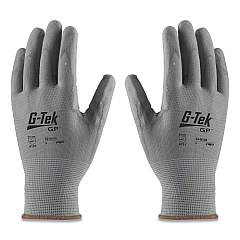 G-Tek GP Polyurethane-Coated Nylon Gloves, Small, Gray, 12 Pairs (PID33G125S)