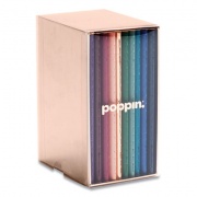 Poppin Mini Medley Professional Notebooks, 1 Subject, Wide/Legal Rule, Assorted Jewel Tone Covers, 5 x 3.5, 32 Sheets, 10/Pack (107789)