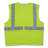 PIP Zipper Safety Vest, X-Large, Hi-Viz Lime Yellow (PID302MVGZLYXL)