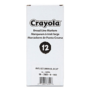 Crayola Broad Line Washable Markers, Broad Bullet Tip, Green, 12/Box (CYO587800044)