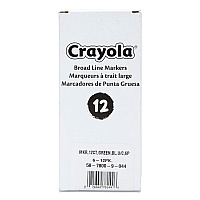 Crayola Broad Line Washable Markers, Broad Bullet Tip, Green, 12/Box (CYO587800044)