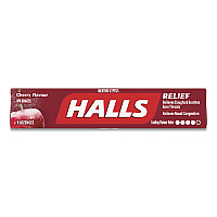HALLS Mentho-Lyptus Cough and Sore Throat Lozenges, Cherry, 9/Pack, 20 Packs/Box (HLLAMC62476)