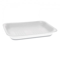 Pactiv Evergreen Meat Tray, #2, 8.38 x 5.88 x 1.21, White, 500/Carton (51P102FS)