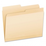 Pendaflex Poly Reinforced File Folder, 1/2-Cut Tabs: Assorted, Letter Size, Manila, 24/Pack (86221)