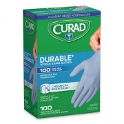 Curad Powder-Free Nitrile Exam Gloves, One Size, Blue, 100/Box (CUR4145R)