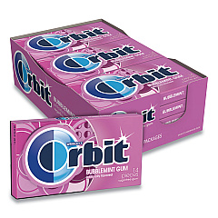 Orbit Sugar-Free Chewing Gum, Bubblemint, 12/Box (WRIWMW21489)