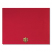 Great Papers Classic Crest Certificate Covers, 9.38 x 12, Red, 5/Pack (903031S)