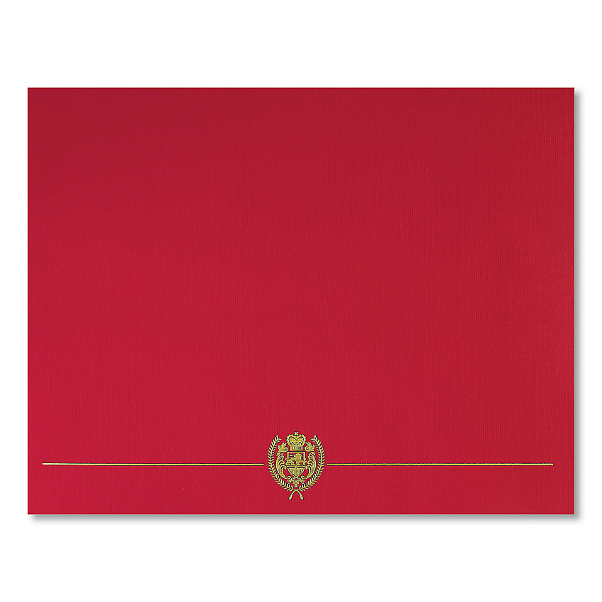 Great Papers Classic Crest Certificate Covers, 9.38 x 12, Red, 5/Pack (GRP903031S)
