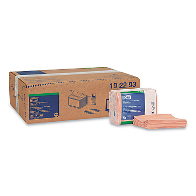 Tork Small Pack Foodservice Cloth, 1-Ply, 11.75 x 14.75, Unscented, Red with Red Stripe, 50/Poly Pack, 4 Packs/Carton (TRK192293)