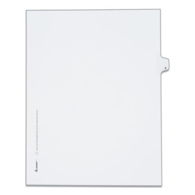 Avery Preprinted Legal Exhibit Side Tab Index Dividers, Allstate Style, 26-Tab, S, 11 x 8.5, White, 25/Pack (82181)