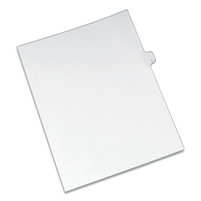 Avery Preprinted Legal Exhibit Side Tab Index Dividers, Allstate Style, 26-Tab, J, 11 x 8.5, White, 25/Pack (AVE82172)