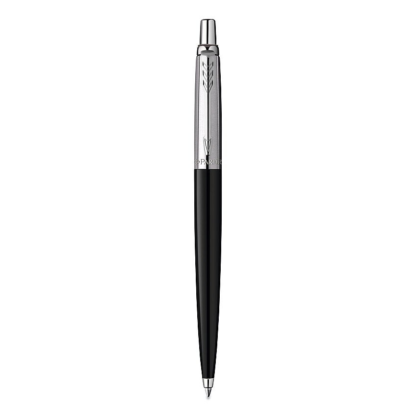 Parker Jotter Ballpoint Pen, Retractable, Medium 0.7 mm, Blue Ink, Black/Chrome Barrel (PAR2096873)