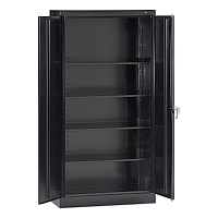 Tennsco 72" High Standard Cabinet (Assembled), 30w x 15d x 72h, Black (TNN7215BLK)
