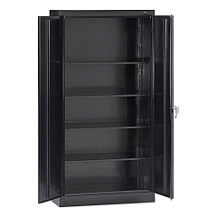 Tennsco 72" High Standard Cabinet (Assembled), 30w x 15d x 72h, Black (TNN7215BLK)
